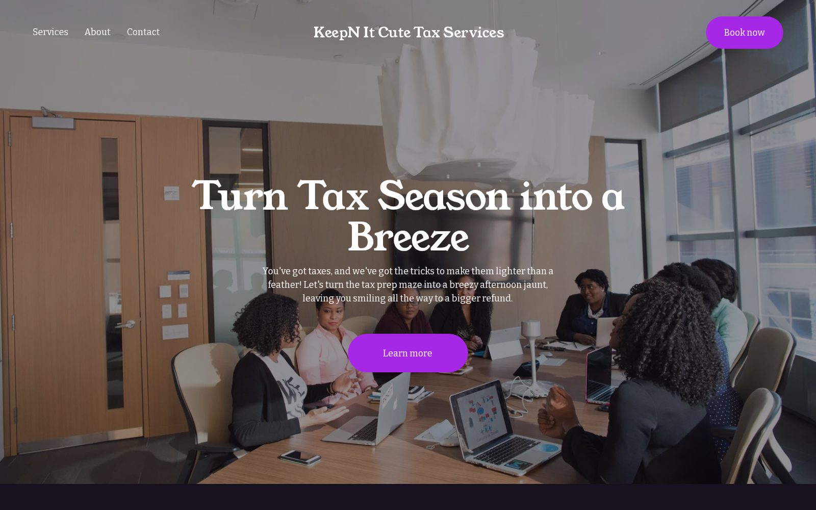 KeepN It Cute Tax Services homepage